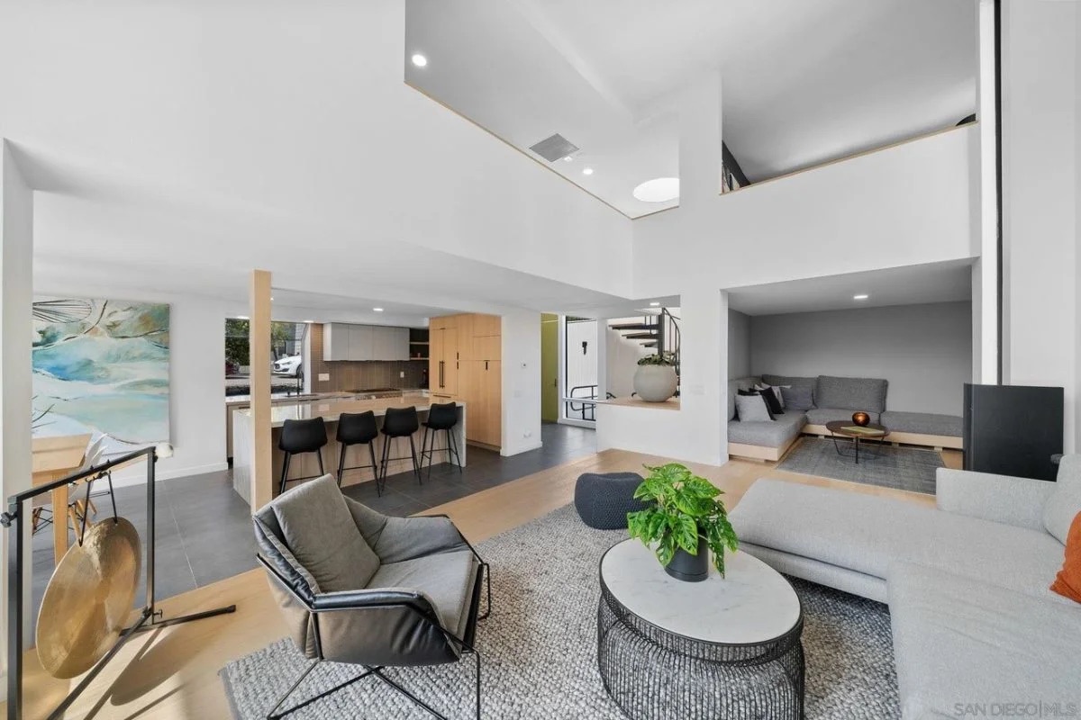 Living room after whole-home remodel by Antoon Construction