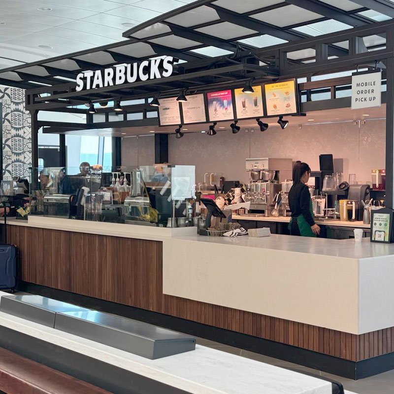 Starbucks Terminal B at San José Mineta International Airport, project management support by Antoon Construction